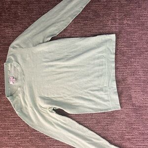 J. Crew Green Crew Neck Sweater Soft Cotton Blend